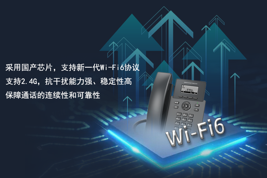 GRP2601W 无线IP话机支持wifi6协议
